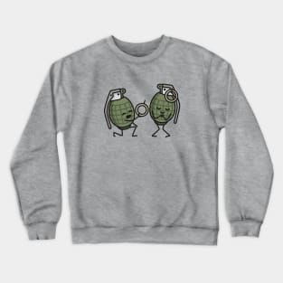 Hand grenade marriage proposal funny couples army Crewneck Sweatshirt